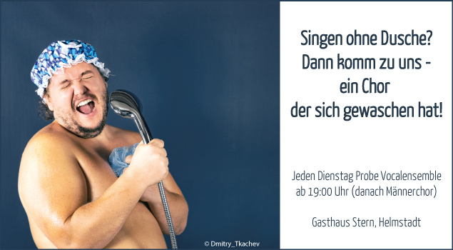 singen ohne Dusche? Geht bei uns!