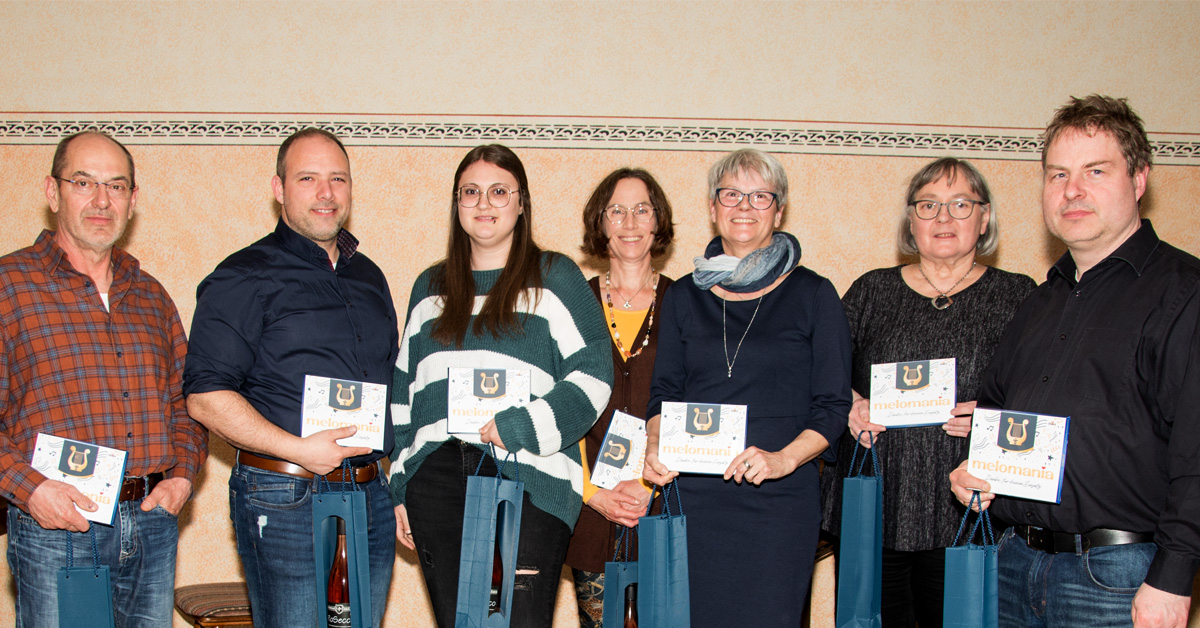 Die scheidenden Vorstände des Gesangvereins